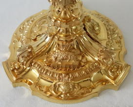 Antique solid silver gilt French Baroque Chalice